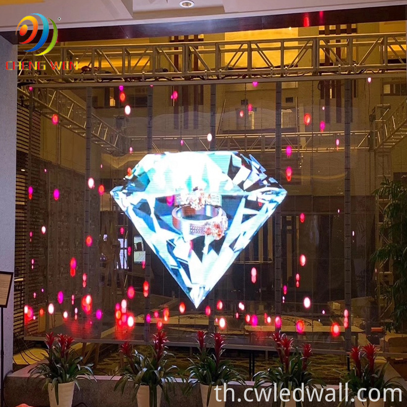 ผนังจอแสดงผล LED โปร่งใส LED Led Wall Transparent led Display Wall